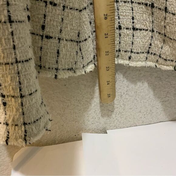 REBECCA TAYLOR Textured Plaid Cotton-Blend Jacket size 10 - Picture 9 of 9